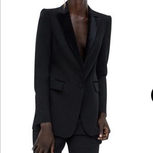 Zara Black Tuxedo Suit Jacket Blazer XL